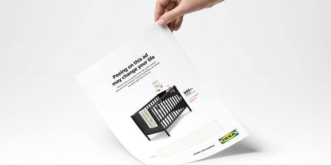 50% скидка на кроватку, если да: IKEA выпустила печатную рекламу в виде теста на беременность